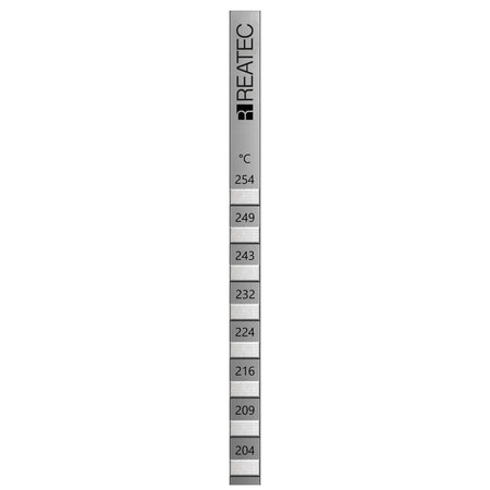 reaStripe 8 professional high accuracy irreversible temperature strips 204 - 254 °C