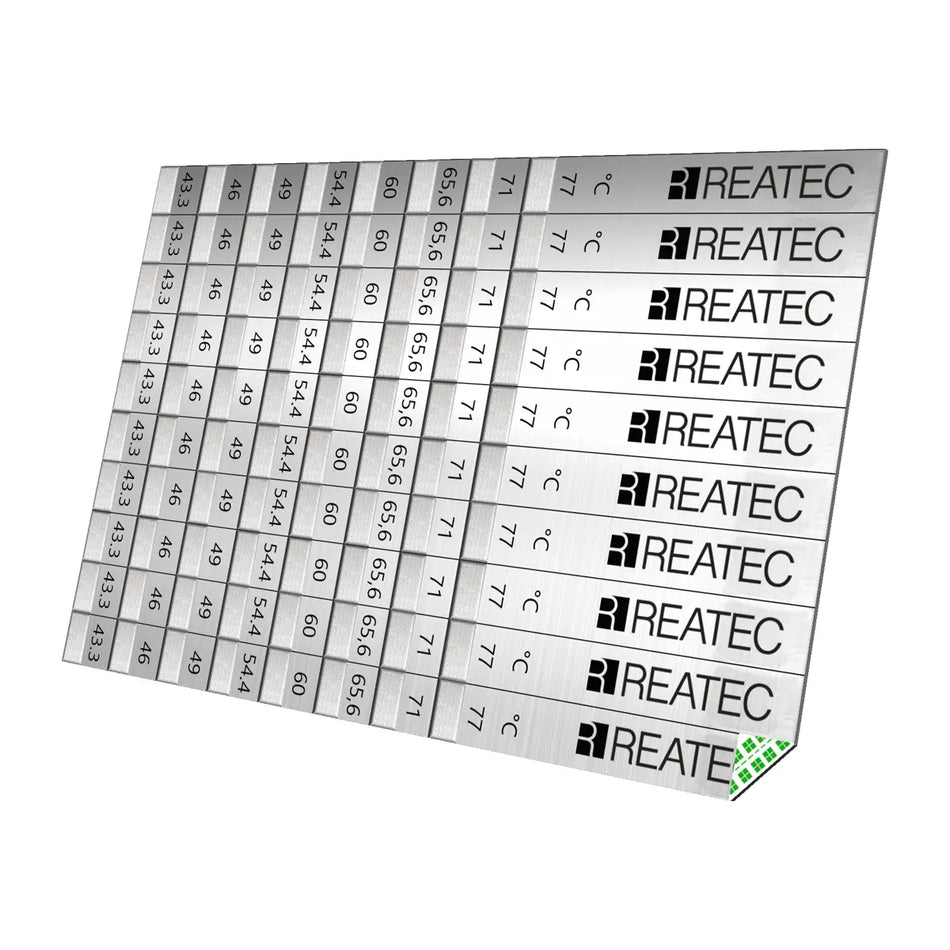 reaStripe 8 professional high accuracy irreversible temperature strips booklet with 10 strips