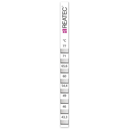 reaStripe 8 standard irreversible temperature strips 43 - 77 °C