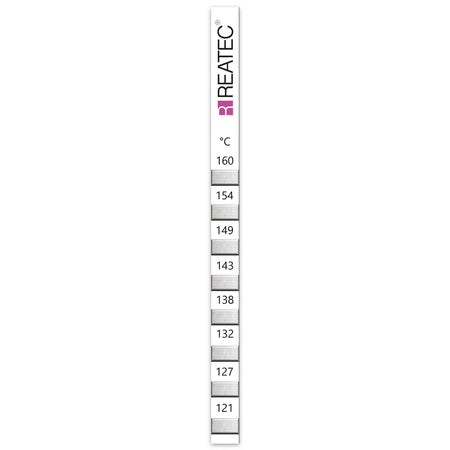 reaStripe 8 standard irreversible temperature strips 121 - 160 °C