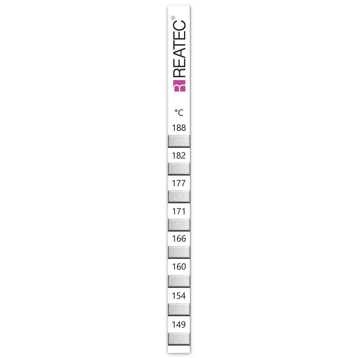 reaStripe 8 standard irreversible temperature strips 149 - 188 °C