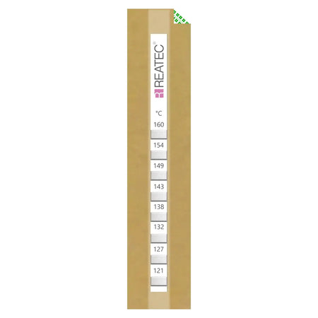 reaStripe 8 protected chemical-resistant irreversible temperature strip 121 - 160 °C