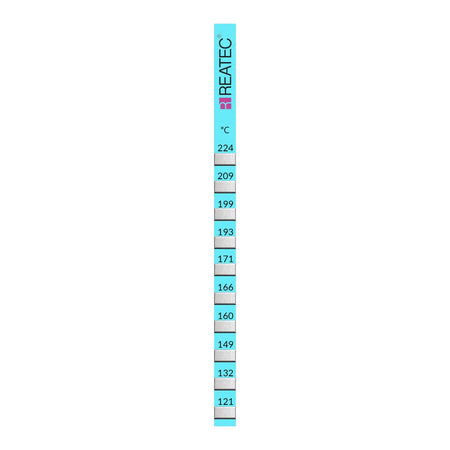 reaTextile standard – fabric-specific temperature indicator strip light blue