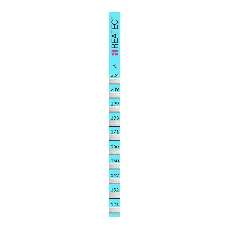 reaTextile standard – fabric-specific temperature indicator strip light blue
