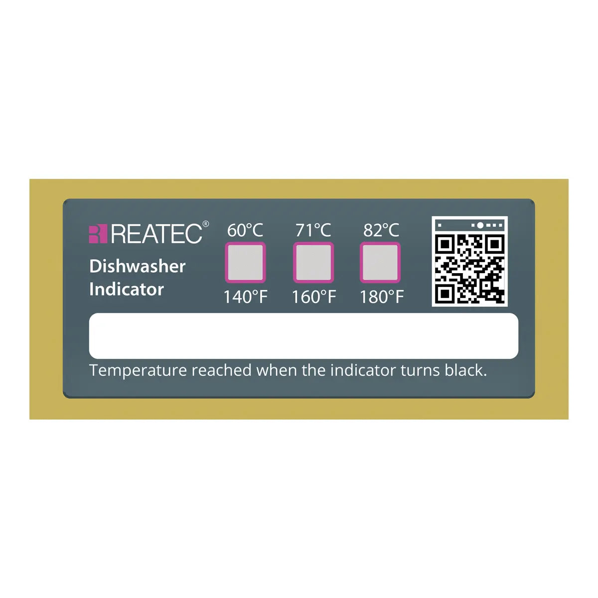 reaWash standard waterproof multi-point temperature indicator with 60 / 71 / 82 °C temperature range